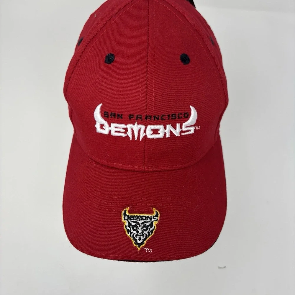 NWT San Francisco Demons XFL‎ Adjustable Strap Hat Drew Pearson Red Cap